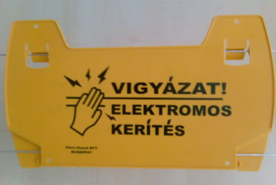 ELEKTROMOS KERÍTÉS FIGYELMEZTETŐ